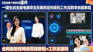 sora插件生成全能商用带货及宣传视频coze工作流拆解教程-网创资源站