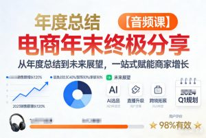 电商年未终极分享，从年度总结到未来展望，一站式赋能商家增长【音频课】-网创资源站