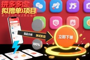 拼多多虚拟撸单项目，跳过选品和测试直接撸单-网创资源站
