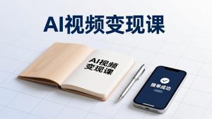 AI视频变现课，学完即可创作短片、接商单，实现副业增收，单项目报价可达千元-网创资源站