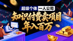 2026年“超级个体一人公司”私域卖项目年入百万，个人IP-精准引流-项目包装-转化成交-网创资源站