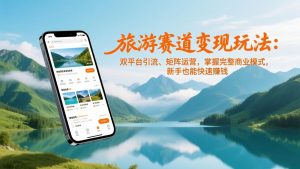 旅游赛道变现玩法：双平台引流、矩阵运营，掌握完整商业模式，新手也能快速赚钱-网创资源站