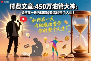 付费文章：450万油管大神：如何在一天内彻底改变你的整个人生？-网创资源站