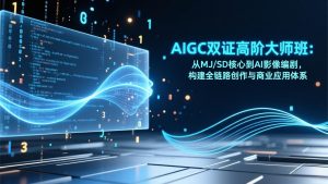 AIGC双证高阶大师班：从MJ/SD核心到AI影像编剧，构建全链路创作与商业应用体系-网创资源站