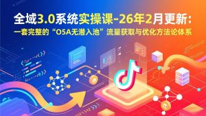 全域3.0系统实操课-26年2月更新：一套完整的“O5A无潜入池”流量获取与优化方法论体系-网创资源站