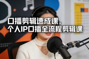 口播剪辑速成课，个人IP口播全流程剪辑课-网创资源站