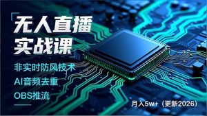 无人直播实战课(更新2月-网创资源站