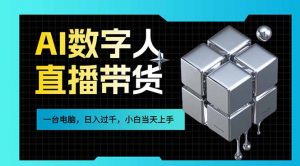 AI数字人直播带货风口已来，一台电脑在家日入过千，小白当天上手的赚钱技能-网创资源站