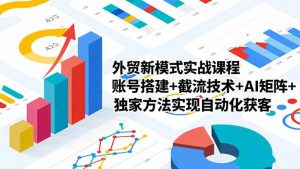外贸新模式实战课程-更新2月，账号搭建+截流技术+AI矩阵+独家方法实现自动化获客-网创资源站