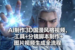 AI制作3D国漫风格视频，工具+分镜脚本制作+图片视频生成全流程-网创资源站