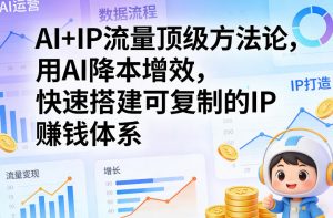 AI+IP流量顶级方法论，用AI降本增效，快速搭建可复制的IP賺钱体系-网创资源站