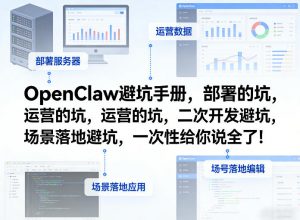 OpenClaw小龙虾避坑手册，部署的坑，运营的坑，二次开发避坑，场景落地避坑，一次性给你说全了！-网创资源站
