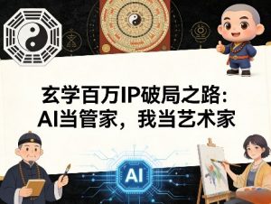玄学百万IP破局之路：AI当管家，我当艺术家-网创资源站