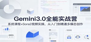 Gemini3.0实战系统课，Sora2视频实操，从入门到精通多模态创作-网创资源站