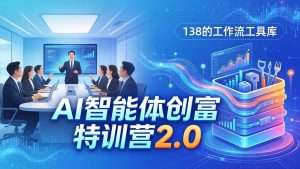 AI智能体创富训练营2.0:3天闭门直播+视频课+工具库,从0到1搭建智能体附138个工作流-网创资源站