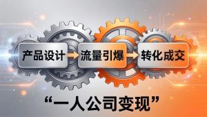 一人公司变现全攻略：产品设计+流量引爆+转化成交，打造不受年龄限制的长期事业-网创资源站