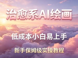 治愈系AI绘画提示词项目，低成本小白易上手，每天10分钟，新手保姆级实操教程-网创资源站