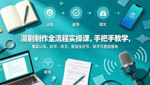 海哥漫剧制作全流程实操课,覆盖认知、起号、改文、配音全环节,新手可直接落地-网创资源站
