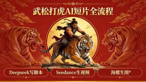 武松打虎AI短片全流程：Deepseek写脚本+Seedance生视频+海螺生图-网创资源站
