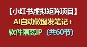 小红书虚拟矩阵项目：软件隔离IP+AI自动做图发笔记(共60节)-网创资源站