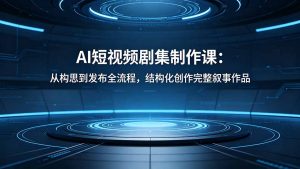 AI短视频剧集制作课：从构思到发布全流程，结构化创作完整叙事作品-网创资源站