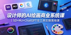 设计师的AI绘画商业系统课｜SD+MJ+ChatGPT全工具实操落地课-网创资源站