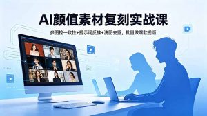 AI颜值素材复刻实战课，多图控一致性+提示词反推+洗图去重，批量做爆款视频-网创资源站
