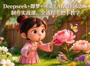 Deepseek+即梦+可灵|AI古诗词动画制作实战课,全流程手把手教学-网创资源站