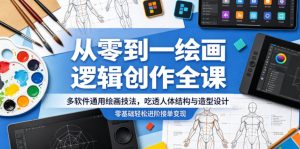 从零到一绘画逻辑创作全课,多软件通用绘画技法,吃透人体结构与造型设计,零基础轻松进阶接单变现-网创资源站