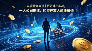 从流量到变现|百万博主实战,一人公司搭建,轻资产放大商业价值-网创资源站