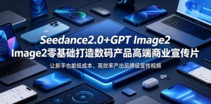 Seedance2.0+GPT Image2零基础打造数码产品高端商业宣传片，让新手也能低成本、高效率产出品牌级宣传视频-网创资源站