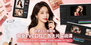 即梦2.0+剪映商业TVC口红广告大片实战课｜从分镜脚本创作到AI成片+后期精修，全流程打造品牌级产品广告-网创资源站