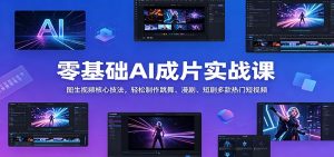 零基础AI成片实战课：图生视频核心技法，轻松制作跳舞、漫剧、短剧多款热门短视频-网创资源站