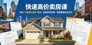快速高价卖房课,破解“只能降价速卖”困局,助你步步实操,快速卖房卖出好价(更新2026)-网创资源站