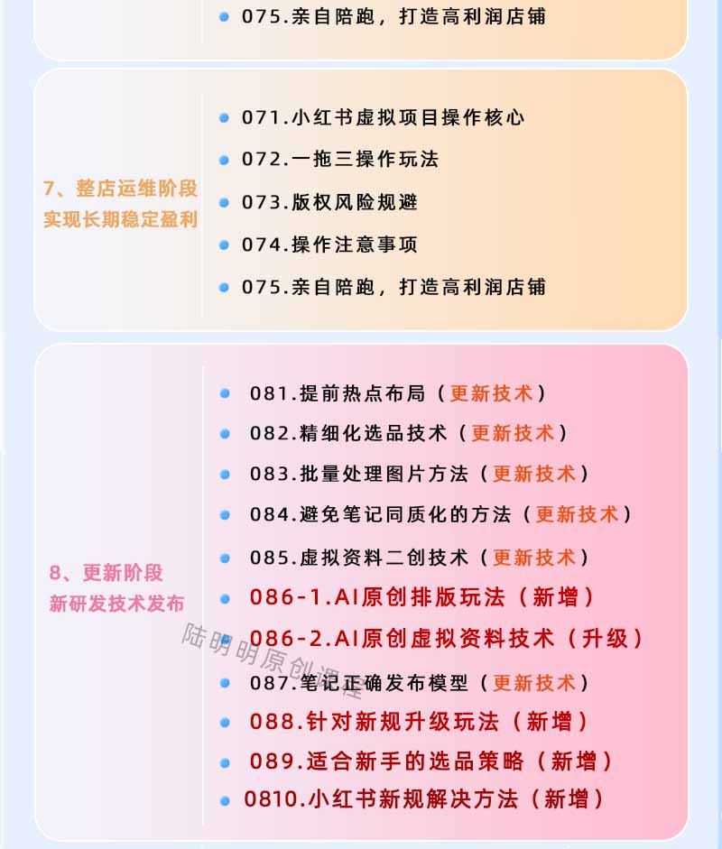 图片[4]-小红书虚拟项目特训班9.0，全面拥抱AI，批量产出原创PPT货源，单品/单店纯利润几万到几十W-网创资源站