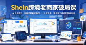Shein跨境老商家破局课,AI工具提效,突破单量利润瓶颈,一人管多店,带你用工具流玩转多店铺-网创资源站