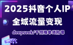 抖音个人IP全域流量变现进阶课，deepseek千川爆单进阶课(更新2026年06月)-网创资源站