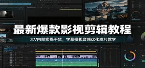 最新爆款影视剪辑教程：大V内部实操干货，字幕模板音频优化成片教学-网创资源站