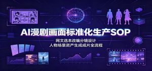 AI漫剧画面标准化生产SOP：网文选本改编分镜设计，人物场景资产生成成片全流程-网创资源站