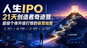 人生IPO︱21天创造者奇迹营,超级个体升级打怪的极简地图-网创资源站