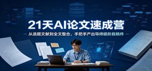21天AI论文速成营：从选题文献到全文整合，手把手产出导师级阶段稿件-网创资源站