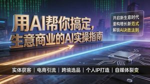 用AI帮你搞定,生意商业的AI实操指南,开启新生意时代,重构增长新范式,解锁AI时代决胜法则-网创资源站