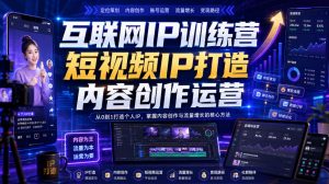 互联网IP训练营,短视频IP打造,内容创作运营-网创资源站