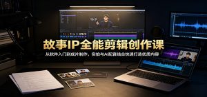 故事IP全能剪辑创作课:从软件入门到成片制作,实拍与AI配音结合快速打造优质内容-网创资源站