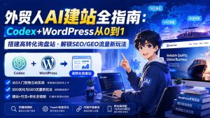 外贸人AI建站全指南:Codex+WordPress从0到1·搭建高转化询盘站·解锁SEO/GEO流量新玩法-更新-网创资源站