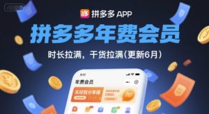 拼多多年费会员,实经验分享操,时长拉满,干货拉满(更新260812)-网创资源站