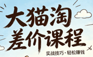 大猫淘差价课程(更新8月)-网创资源站