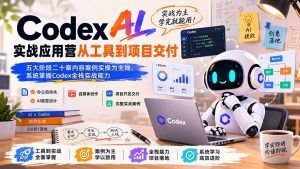 Codex AI实战应用营从工具到项目交付;五大阶段二十章内容案例实操为主线,系统掌握Codex全栈实战能力-网创资源站