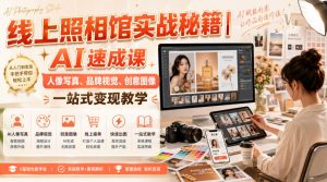 线上照相馆实战秘籍｜AI速成课，人像写真、品牌视觉、创意图像一站式变现教学-网创资源站