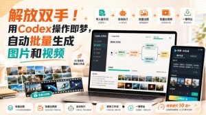 解放双手！用Codex操作即梦，自动批量生成图片和视频-网创资源站